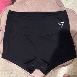 Gymshark Black Athletic Shorts Moisture-Wicking High Waist